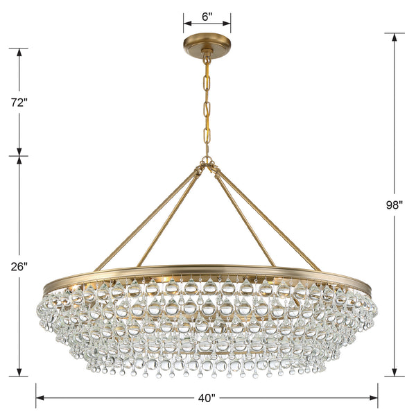 Bauble 40'' Eight Light Chandelier, Gold - Alternate Product Image 3.jpg