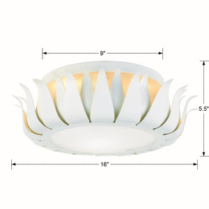 Laurel 16'' Three Light Flush Mount, Matte White Alt 4.jpg