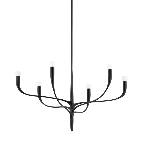 Avenora 37" Six Lights Chandelier, Aged Iron