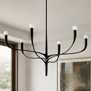 Avenora 37" Six Lights Chandelier, Aged Iron