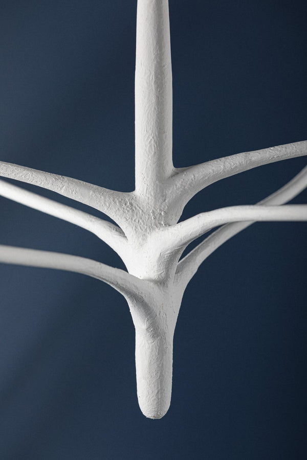 Avenora 37" Six Lights Chandelier, White Plaster