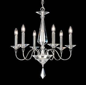 Jasmine 22.5'' Six Light Chandelier, Silver