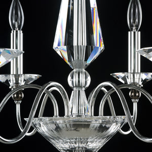 Jasmine 22.5'' Six Light Chandelier, Silver
