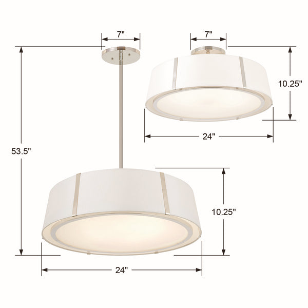 Fuller 24'' Six Light Semi Flush Mount, Polished Nickel - Alternate Product Image 2.jpg