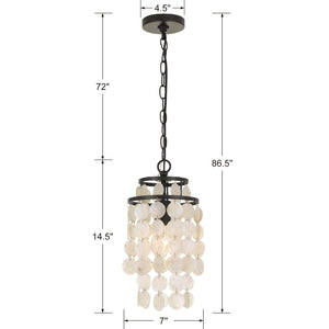 Brigitta 7'' One Light Mini Chandelier, Dark Bronze - Alternate Product Image 3.jpg