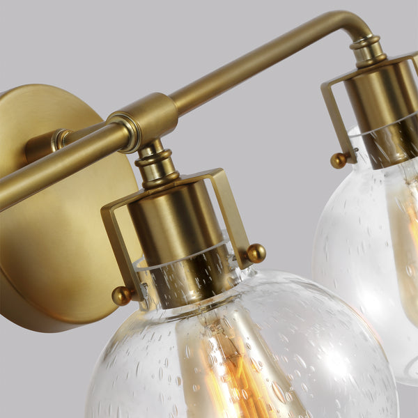 Clara 24" Three Light Vanity, Burnished Brass