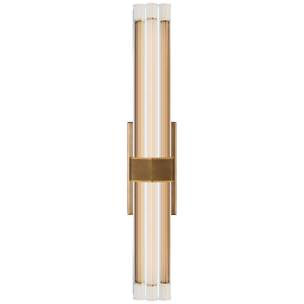 Fascio 4.25" LED Wall Sconce, Hand-Rubbed Antique Brass
