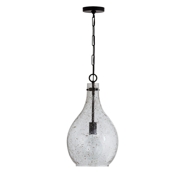 Norwood 12" One Light Pendant, Matte Black