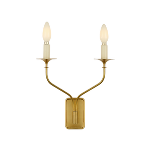 Knox 15" Two Light Sconce, Hand-Rubbed Antique Brass