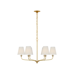 Knox 32" Six Light Chandelier, Hand-Rubbed Antique Brass