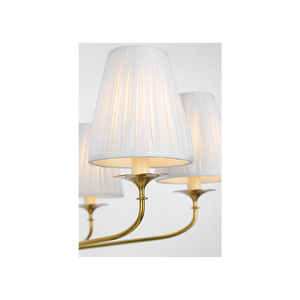 Knox 32" Six Light Chandelier, Hand-Rubbed Antique Brass