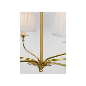 Knox 32" Six Light Chandelier, Hand-Rubbed Antique Brass