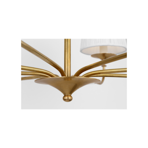 Knox 42" Eight Light Chandelier, Hand-Rubbed Antique Brass