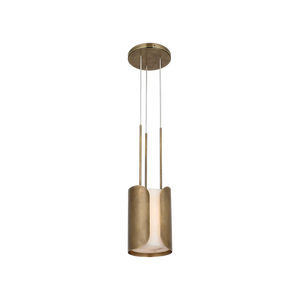 Armise 8" Pendant, Mottled Brass