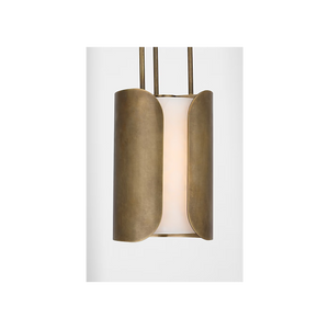 Armise 8" Pendant, Mottled Brass