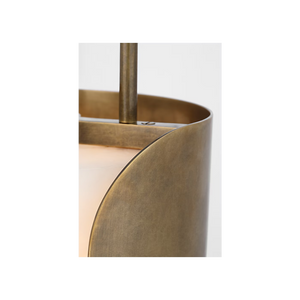 Armise 8" Pendant, Mottled Brass