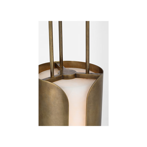 Armise 8" Pendant, Mottled Brass