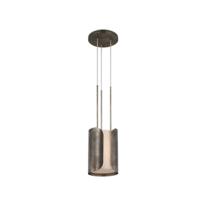 Armise 8" Pendant, Mottled Pewter
