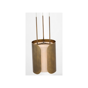 Armise 11" Pendant, Mottled Brass