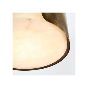 Armise 28" Drum Chandelier, Mottled Brass