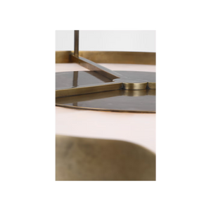 Armise 28" Drum Chandelier, Mottled Brass