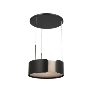 Armise 28" Drum Chandelier, Matte Carbon