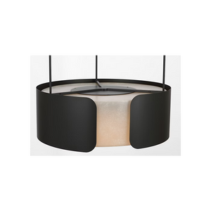 Armise 28" Drum Chandelier, Matte Carbon