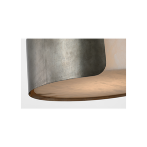 Armise 28" Drum Chandelier, Mottled Pewter