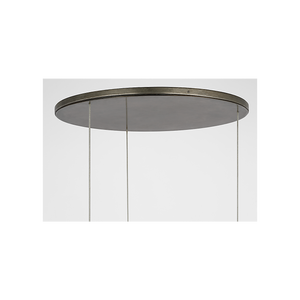 Armise 28" Drum Chandelier, Mottled Pewter