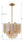 Adler 17.75'' Four Light Chandelier, Aged Brass Amber