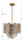 Adler 17.75'' Four Light Chandelier, Aged Brass Autumn