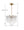 Adler 17.75'' Four Light Chandelier, Aged Brass Clear