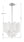 Adler 17.75'' Four Light Chandelier, Chrome White