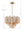 Adler 19.75'' Six Light Chandelier, Aged Brass Amber
