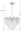 Adler 19.75'' Six Light Chandelier, Chrome Clear