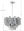 Adler 19.75'' Six Light Chandelier, Chrome Smoke