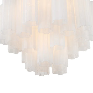 Adler 19.75'' Six Light Chandelier, Chrome White