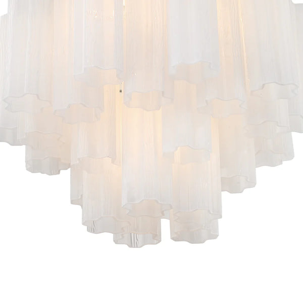 Adler 19.75'' Six Light Chandelier, Chrome White