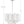 Adler 19.75'' Six Light Chandelier, Chrome White