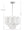 Adler 19.75'' Six Light Chandelier, Chrome White