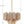 Adler 22'' Nine Light Chandelier, Aged Brass Amber