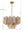 Adler 22'' Nine Light Chandelier, Aged Brass Amber
