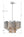 Adler 22'' Nine Light Chandelier, Chrome Autumn