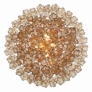 Adler 31.5'' 20 Light Chandelier, Aged Brass Amber