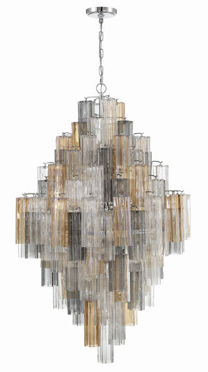 Adler 31.5'' 20 Light Chandelier, Chrome Autumn