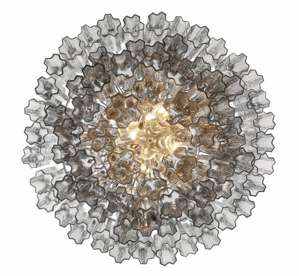 Adler 31.5'' 20 Light Chandelier, Chrome Smoke