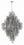 Adler 31.5'' 20 Light Chandelier, Chrome Smoke