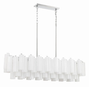 Adler 14'' 14 Light Chandelier, Chrome White