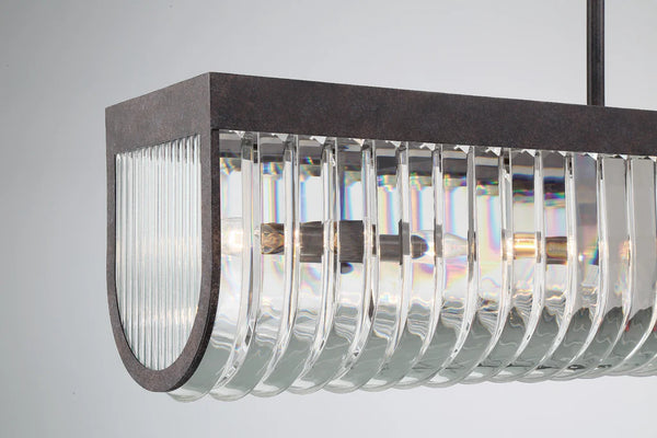 Allegra 53.75'' Six Light Chandelier, Charcoal Bronze