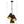 Adair 20'' Three Light Pendant, Matte Black / Antique Gold